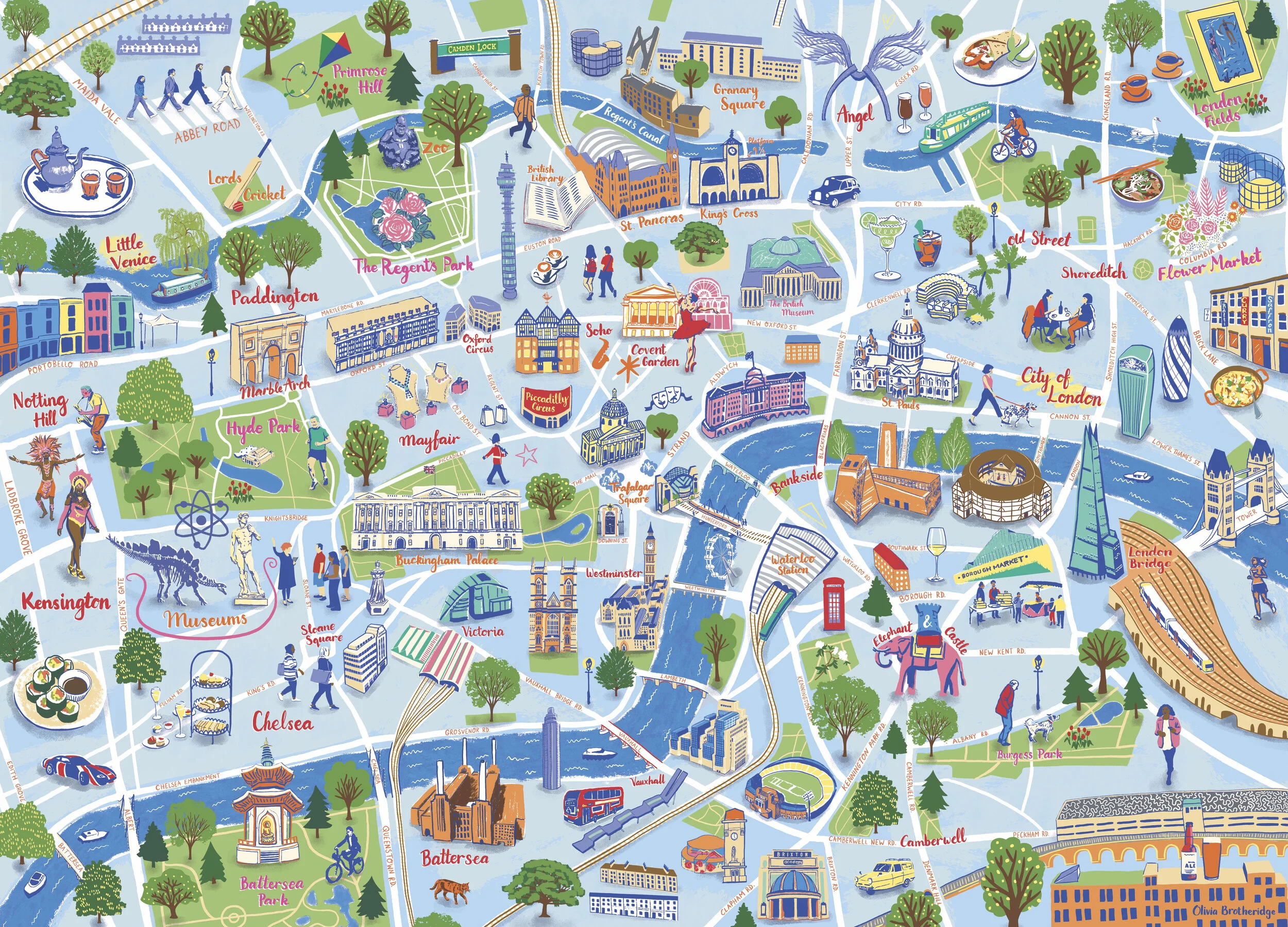 London Map — Olivia Brotheridge Design